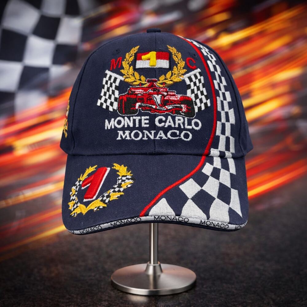 New Formula One Monte Carlo Monaco Embroidered Hat OS